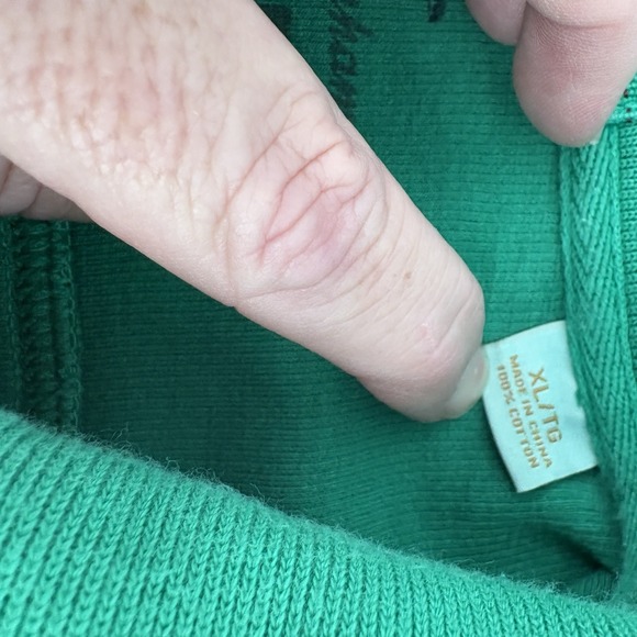 Tommy Bahama Relax Embroidered Marlin Mens Size XL 1/4 Zip Pullover Green - Picture 16 of 16